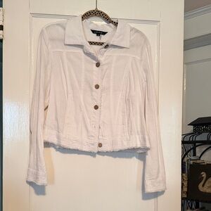 CHARLIE B White Button-Up Jacket